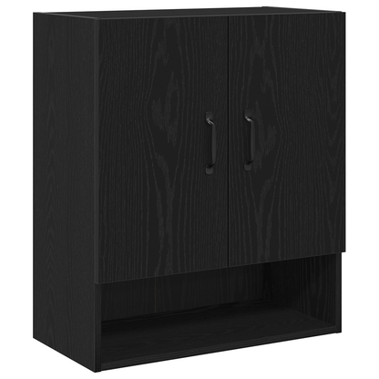 Væghylde I Sort Eg 60X30X70 Cm - Lavet Af Træ