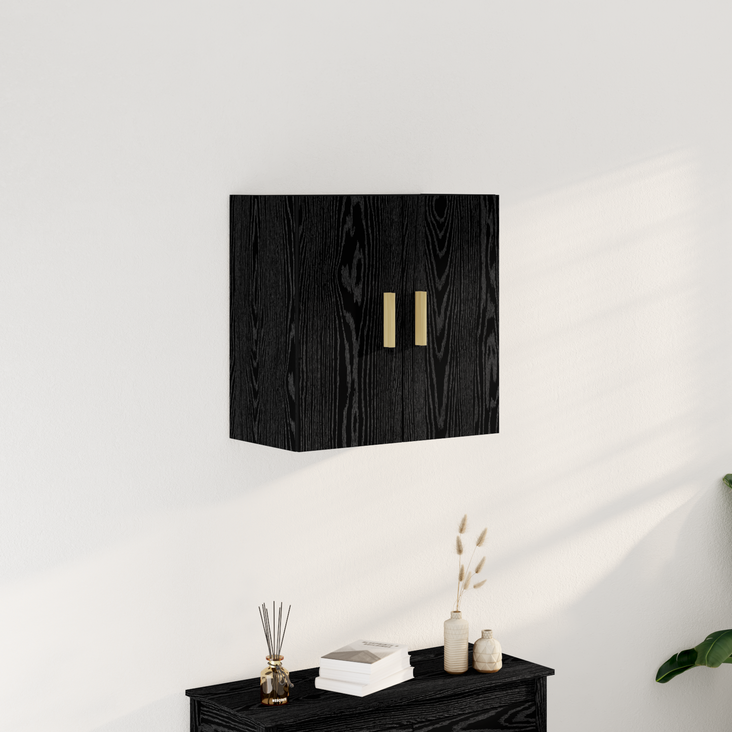 Sort Eg Vægskab - 60X30X60 Cm