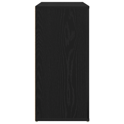 Skænk Sort Eg 80 X 33 X 70 Cm Konstrueret Træ
