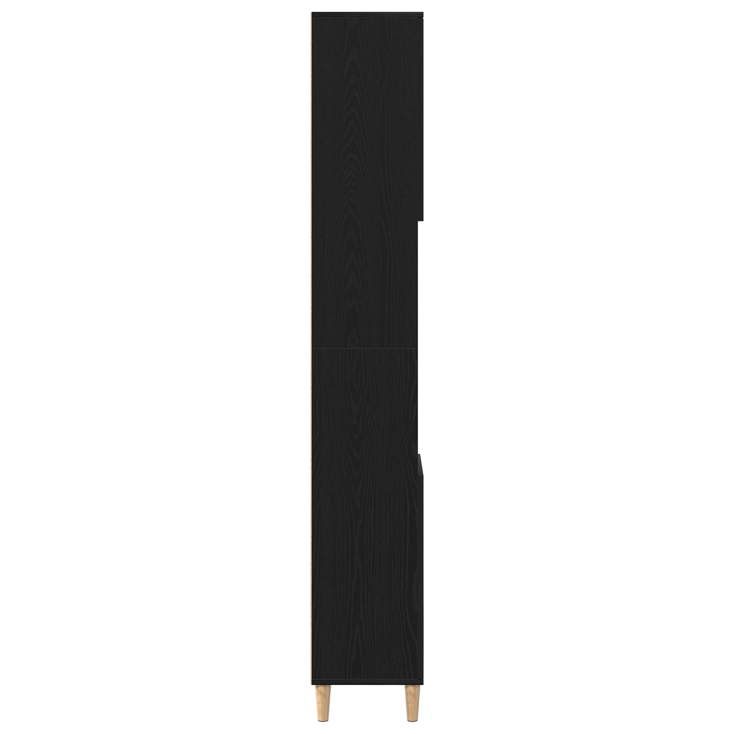 Badeværelsesskab Sort Eg 30 X 30 X 190 Cm Konstrueret Træ