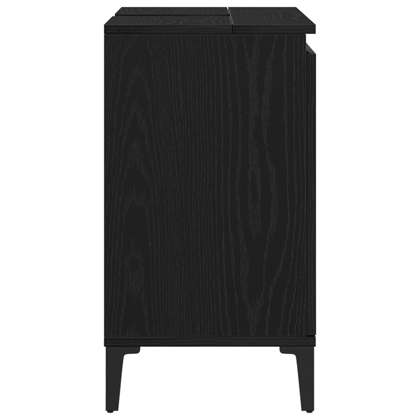 Vaskeskab Med Hylde Sort Eg 58 X 33 X 60 Cm Konstrueret Træ