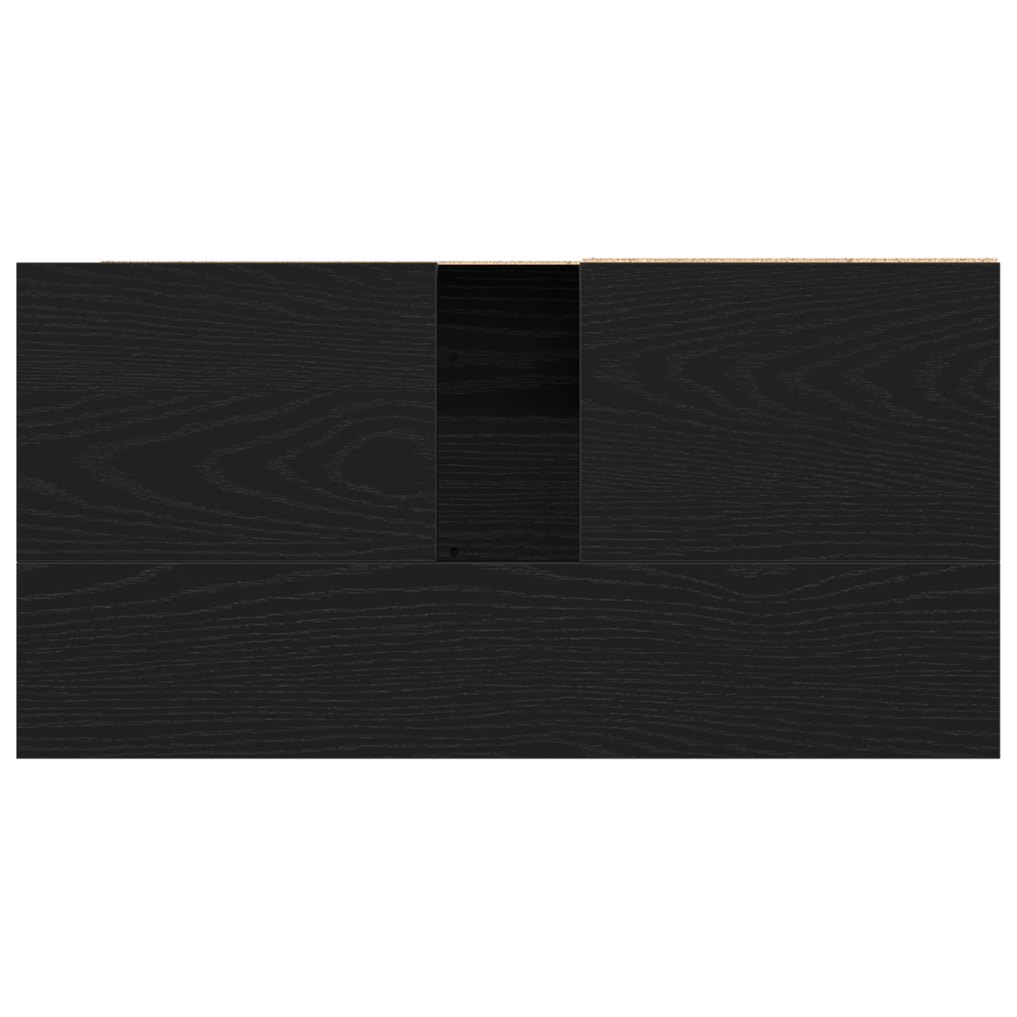 Badeværelsesskab Sort Eg 65 X 33 X 60 Cm Konstrueret Træ