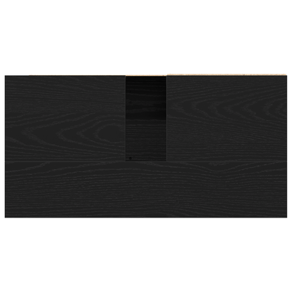 Badeværelsesskab Sort Eg 65 X 33 X 60 Cm Konstrueret Træ