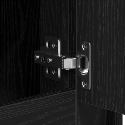Skænk Sort Eg 102 X 35 X 60 Cm Konstrueret Træ