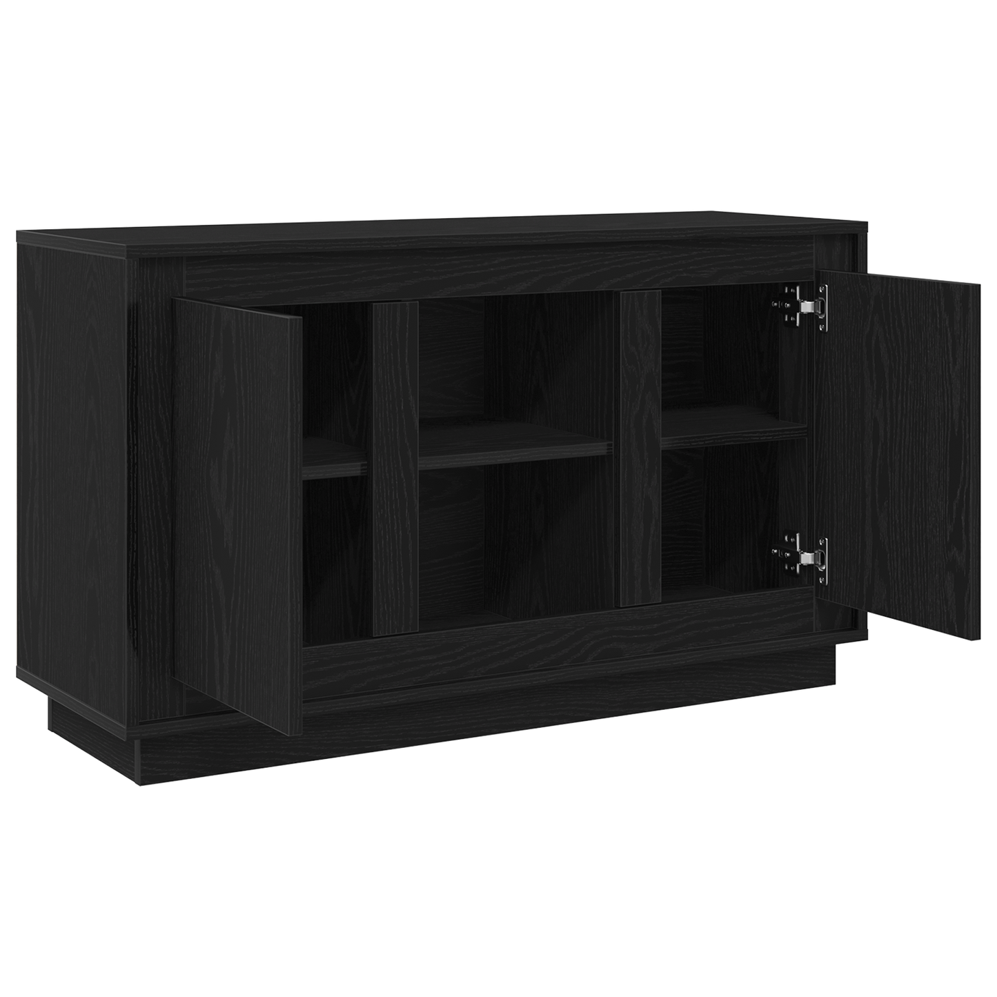 Skænk Sort Eg 102 X 35 X 60 Cm Konstrueret Træ