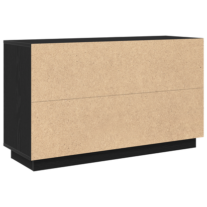 Skænk Sort Eg 102 X 35 X 60 Cm Konstrueret Træ