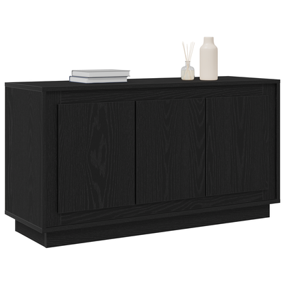 Skænk Sort Eg 102X35X55 Cm Konstrueret Træ
