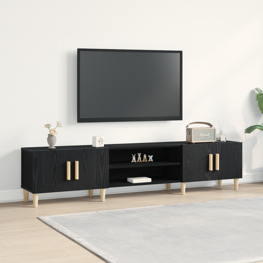 Tv Kabinet Sort Eg 180 X 31.5 X 40 Cm Konstrueret Træ