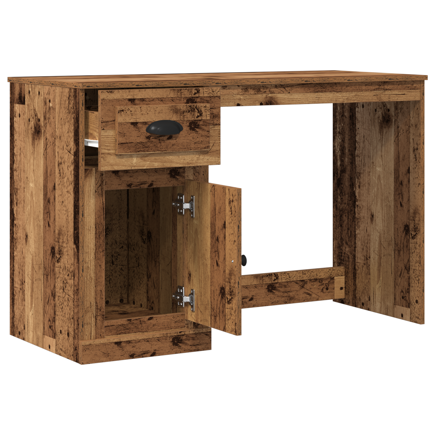 Skrivebord Med Opbevaring Gammel Træ 50X115X75 Cm Ingeniørtræ