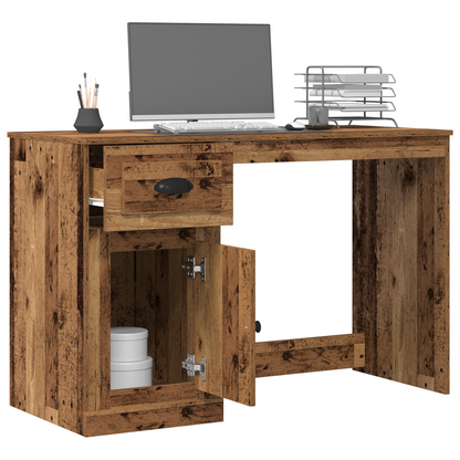 Skrivebord Med Opbevaring Gammel Træ 50X115X75 Cm Ingeniørtræ
