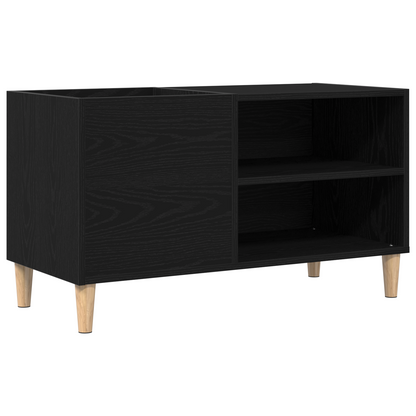 Recordskab Sort Eg 84,5X38X48 Cm Konstrueret Træ