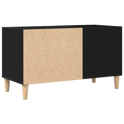 Recordskab Sort Eg 84,5X38X48 Cm Konstrueret Træ
