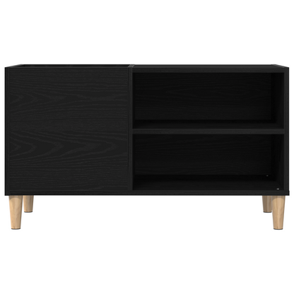 Recordskab Sort Eg 84,5X38X48 Cm Konstrueret Træ