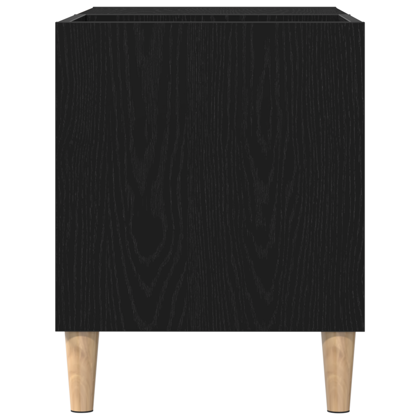 Recordskab Sort Eg 84,5X38X48 Cm Konstrueret Træ