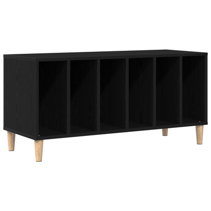 Pladeskab Sort Eg 100X38X48 Cm Konstrueret Træ