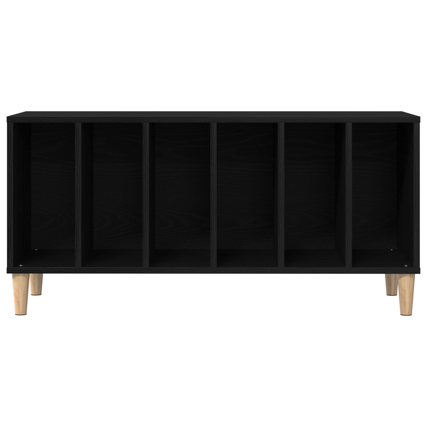 Pladeskab Sort Eg 100X38X48 Cm Konstrueret Træ