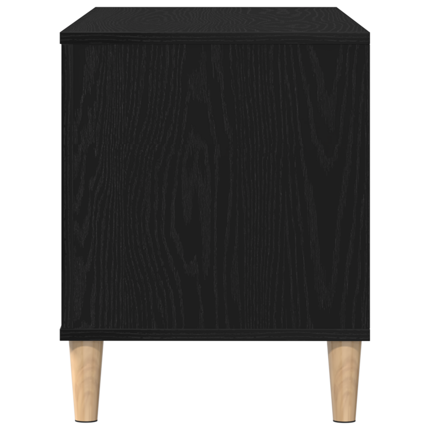Pladeskab Sort Eg 100X38X48 Cm Konstrueret Træ