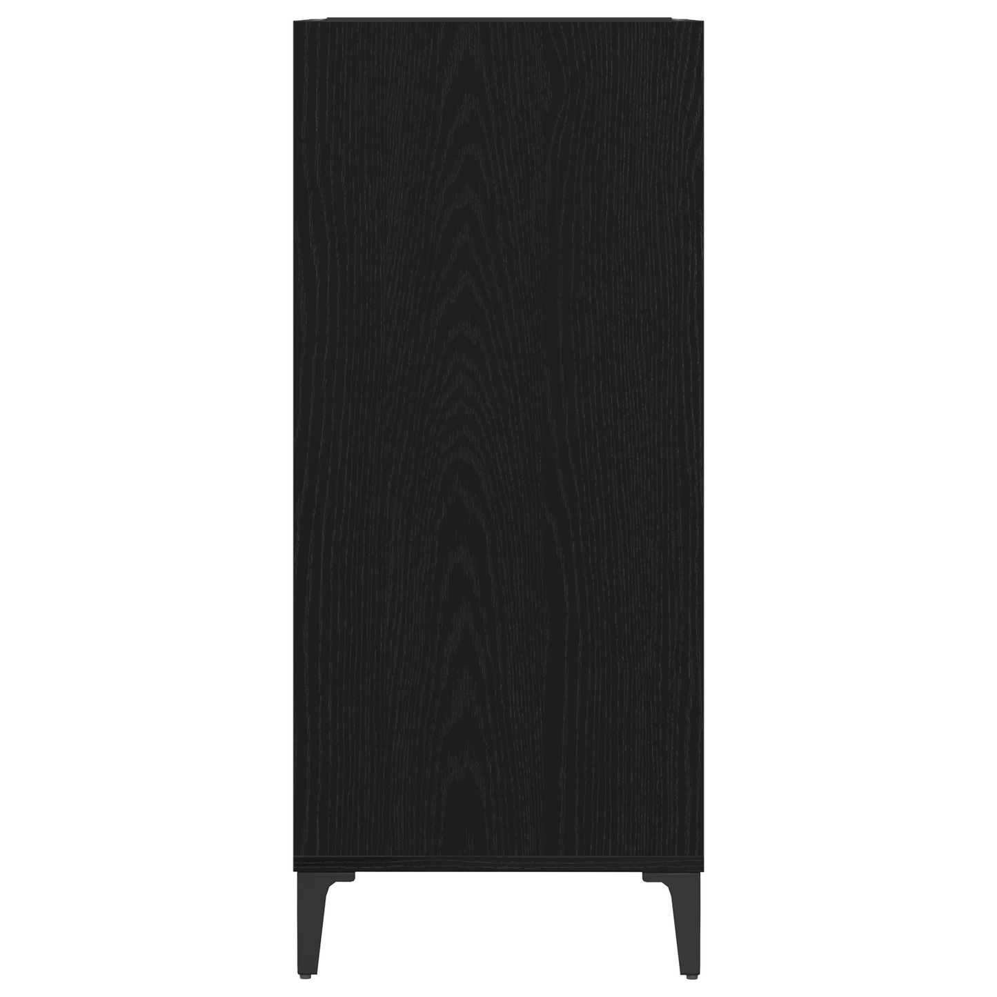 Record Cabinet Sort Eg 84,5X38X89 Cm Konstrueret Træ