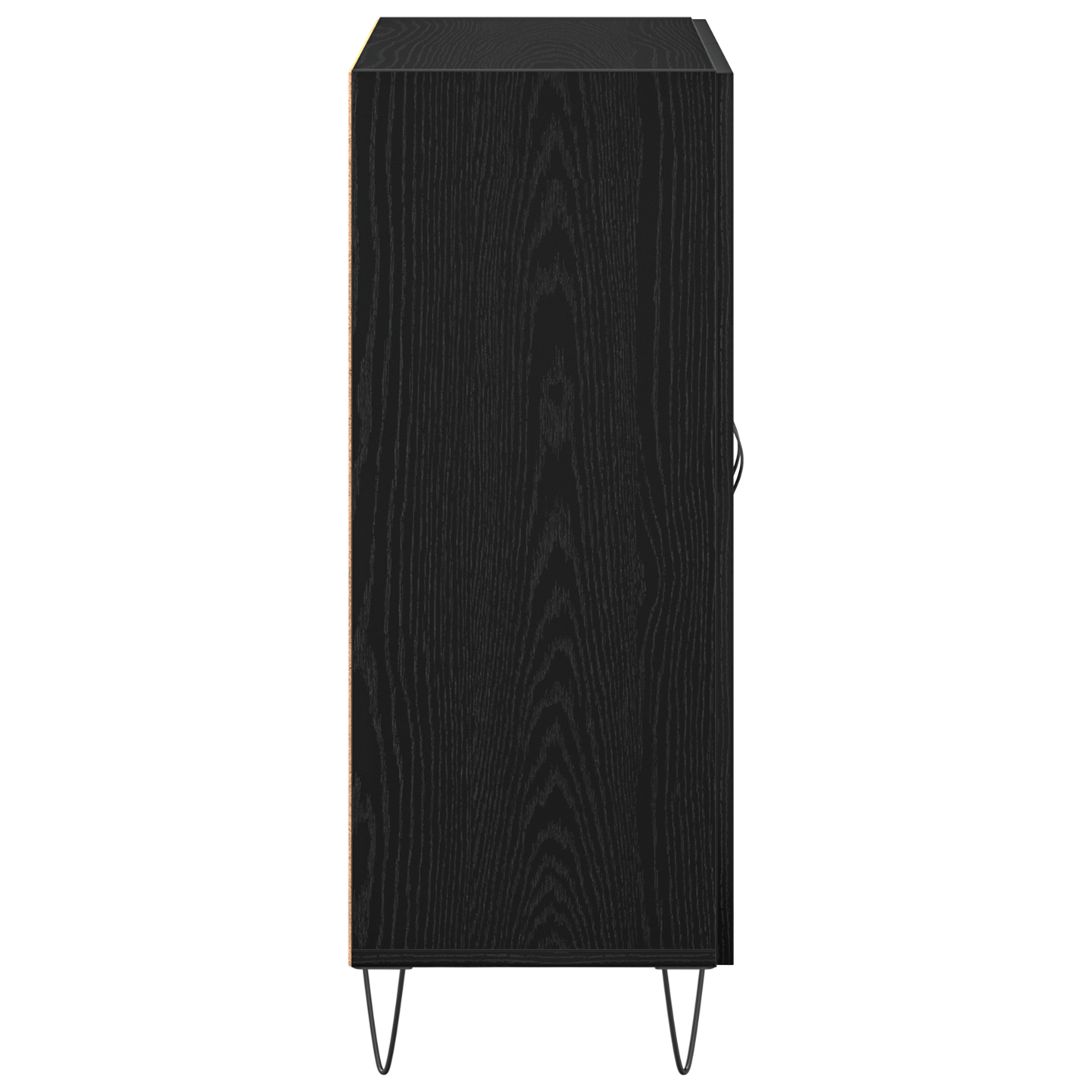 Skænk Sort Eg 69.5 X 34 X 90 Cm Konstrueret Træ