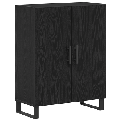 Skænk Sort Eg 69.5 X 34 X 90 Cm Konstrueret Træ