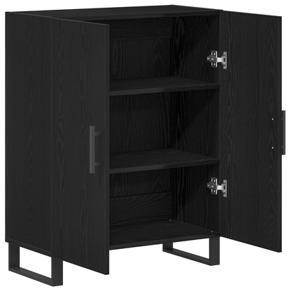 Skænk Sort Eg 69.5 X 34 X 90 Cm Konstrueret Træ