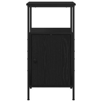 Sengebord Sort Eg 41X31X80 Cm Konstrueret Træ
