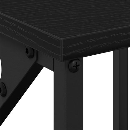 Sengebord I Sort Eg 34X35,5X70 Cm - Ingeniørtræ
