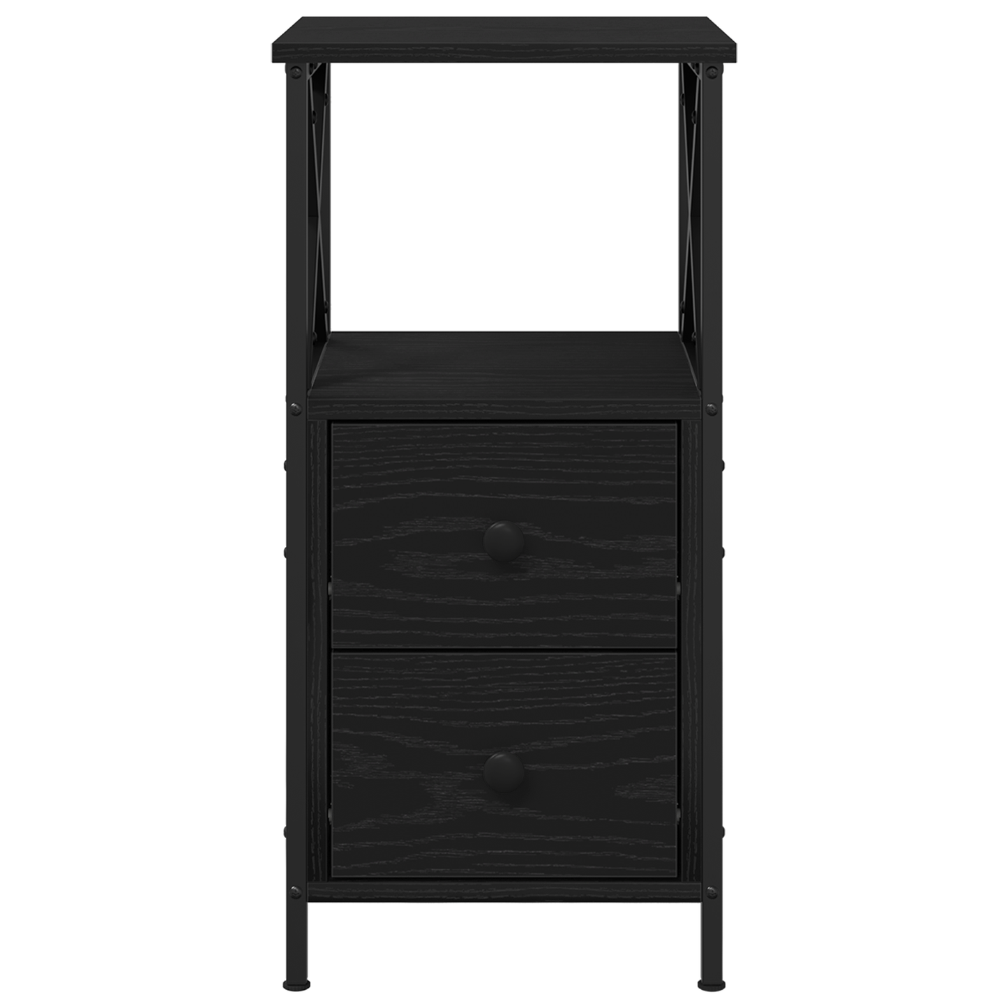 Sengebord I Sort Eg 34X35,5X70 Cm - Ingeniørtræ