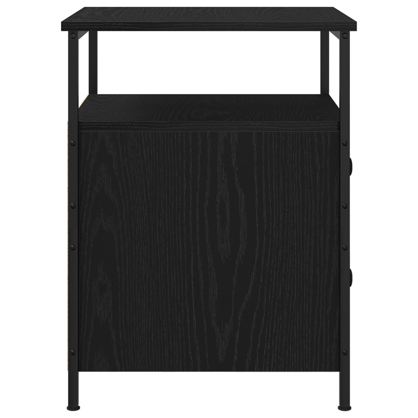 Sengebord Sort Eg 44X45X60 Cm Teknisk Træ Og Stål