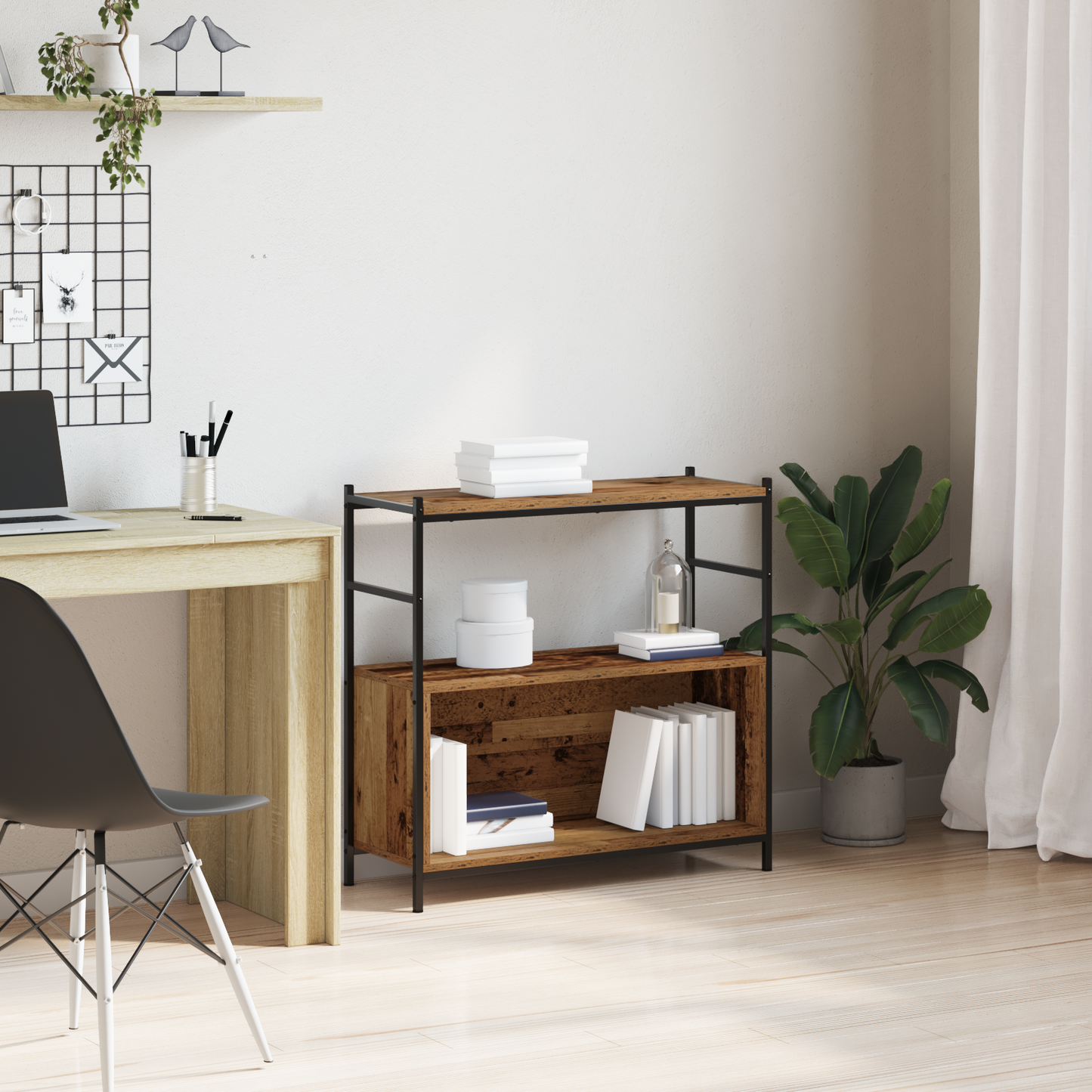 Bogreol Røget Eg 80 X 30 X 78.5 Cm Konstrueret Træ