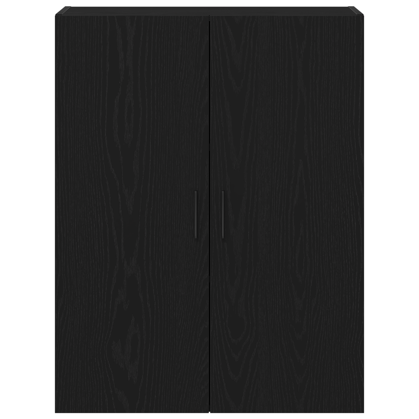 Væghængt Skab Sort Eg 69.5 X 34 X 90 Cm Konstrueret Træ