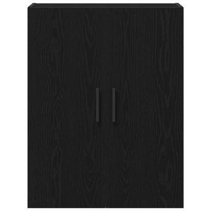 Væghængt Skab Sort Eg 69.5 X 34 X 90 Cm Konstrueret Træ