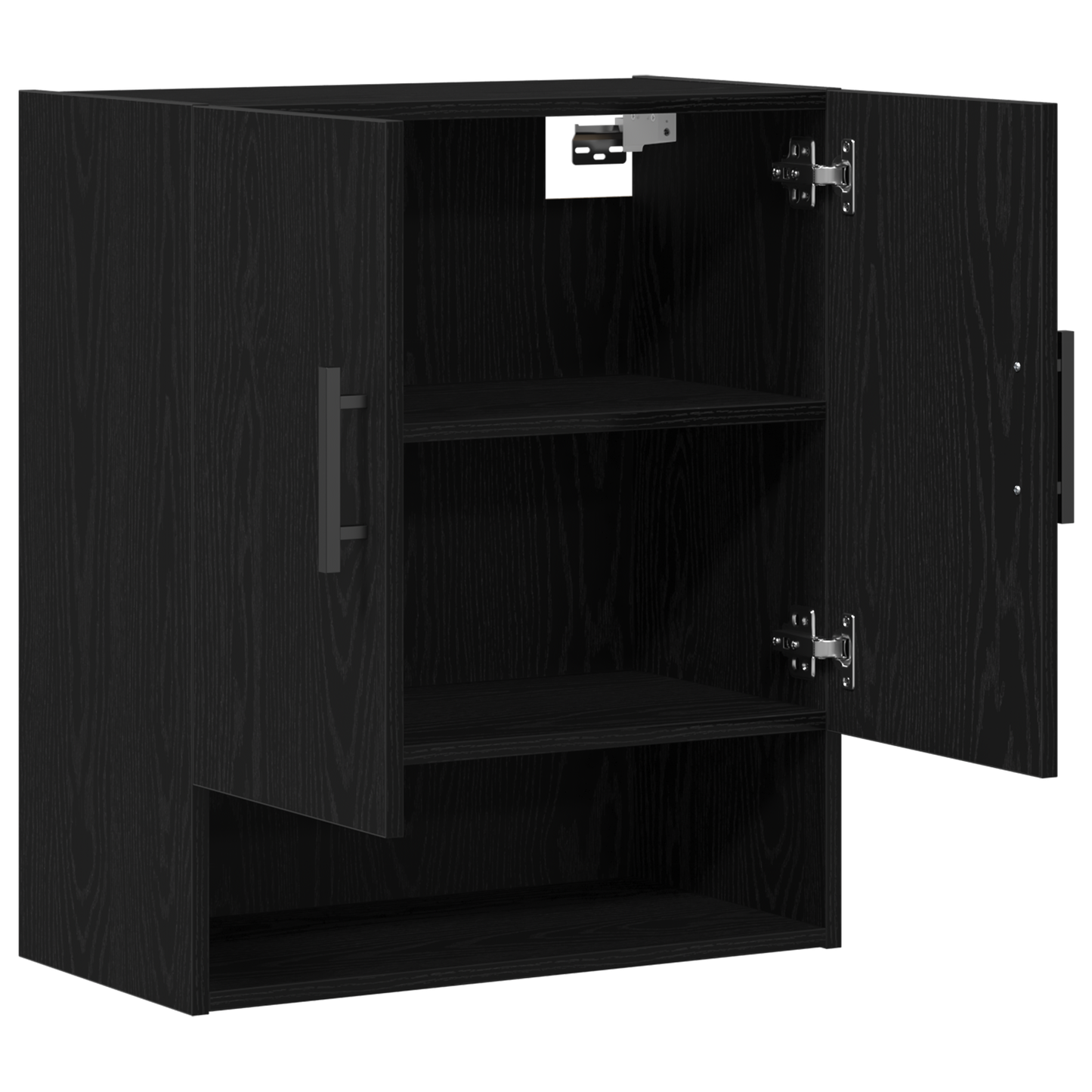 Vægskab Sort Eg 60X31X70 Cm Ingeniørtræ