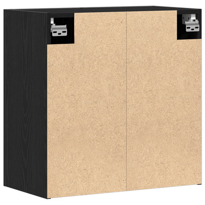 Vægskab Sort Eg 60X31X60 Cm Konstrueret Træ