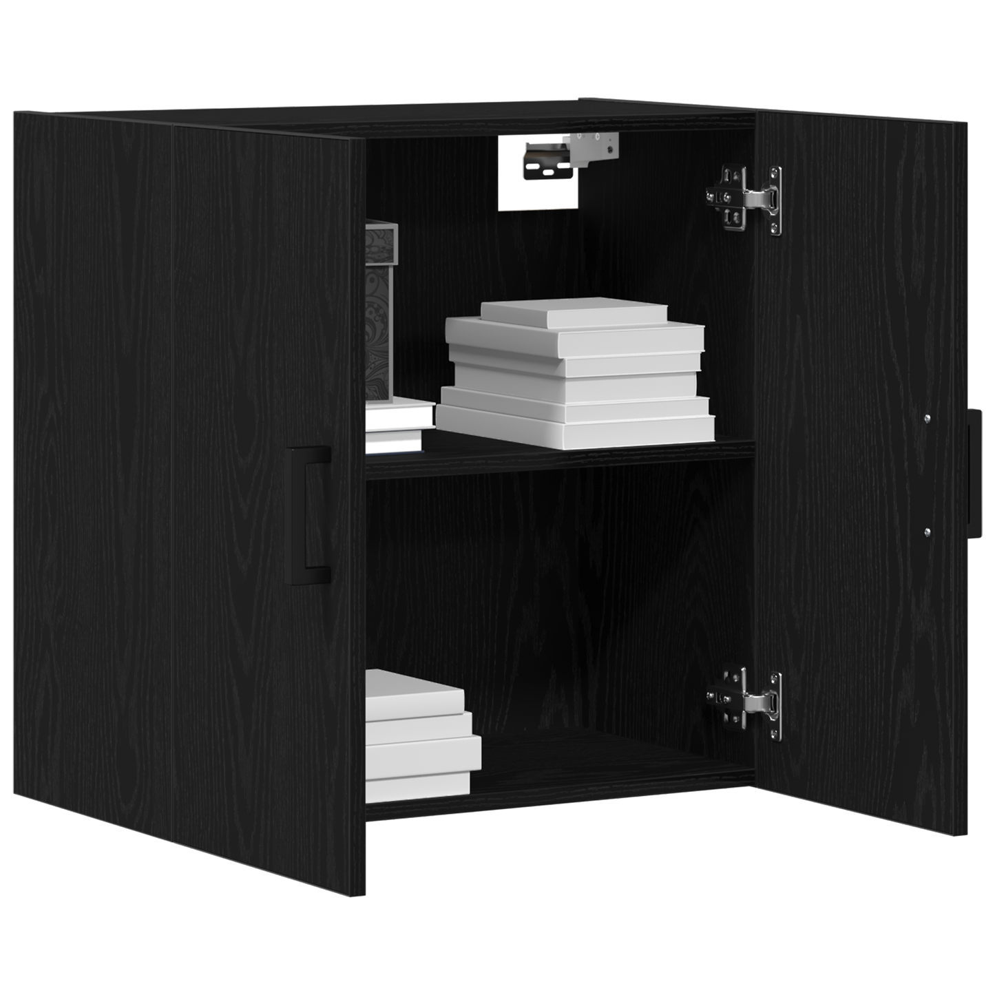 Vægskab Sort Eg 60X31X60 Cm Konstrueret Træ