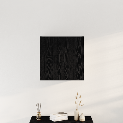 Væghylde Sort Eg 60X31X60 Cm Konstrueret Træ