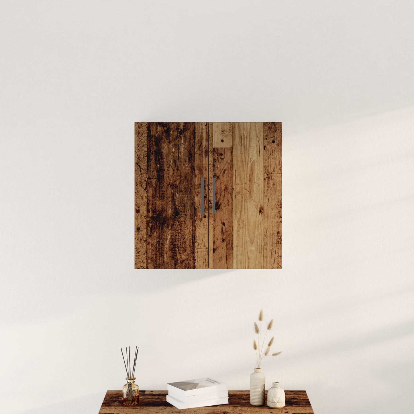 Vægmonteret Skab Gammelt Træ 60X31,5X60 Cm Ingeniørtræ