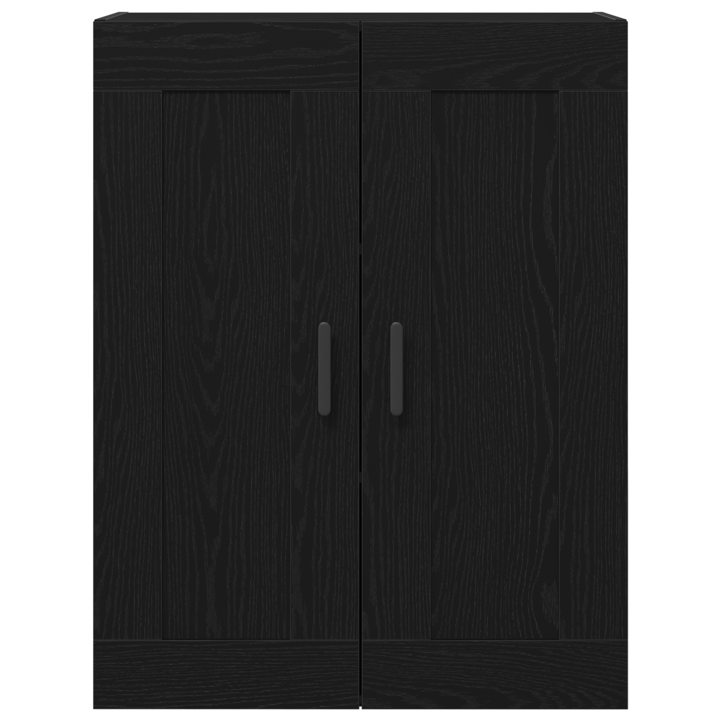 Væghængt Skab Sort Eg 69.5 X 34 X 90 Cm Konstrueret Træ