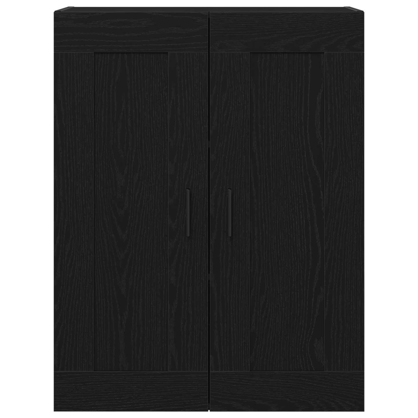 Væghængt Skab Sort Eg 69.5 X 34 X 90 Cm Konstrueret Træ