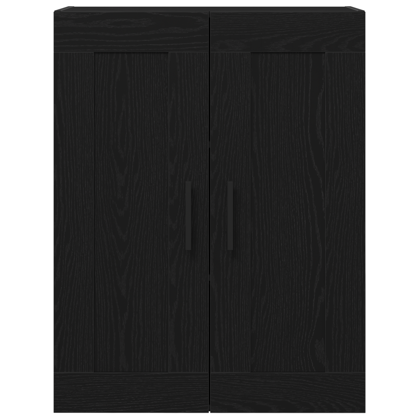 Væghængt Skab Sort Eg 69.5 X 34 X 90 Cm Konstrueret Træ