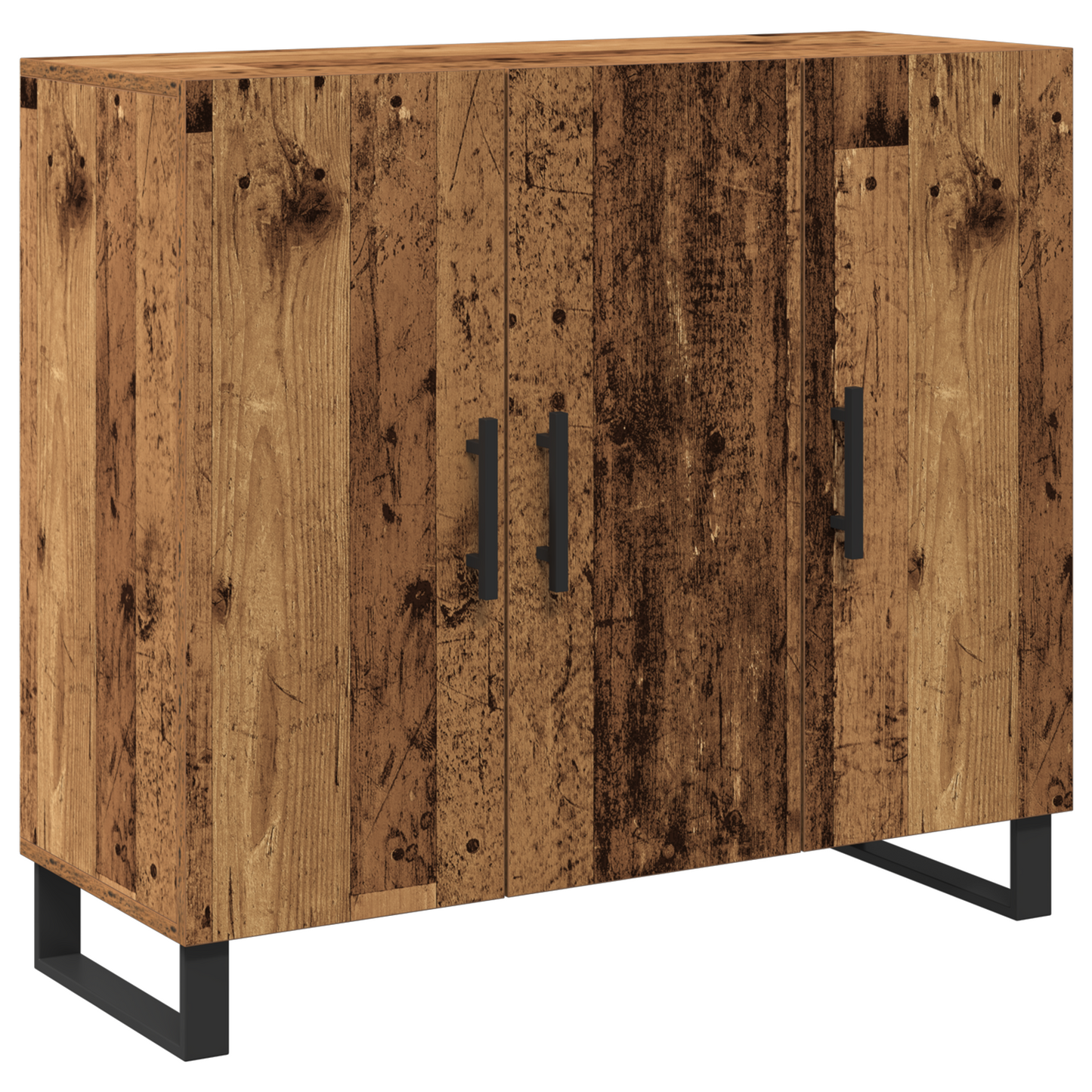 Sideboard Gammelt Træ 90 X 34 X 80 Cm Konstrueret Træ