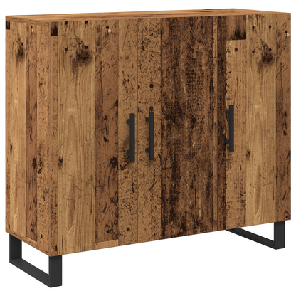 Sideboard Gammelt Træ 90 X 34 X 80 Cm Konstrueret Træ