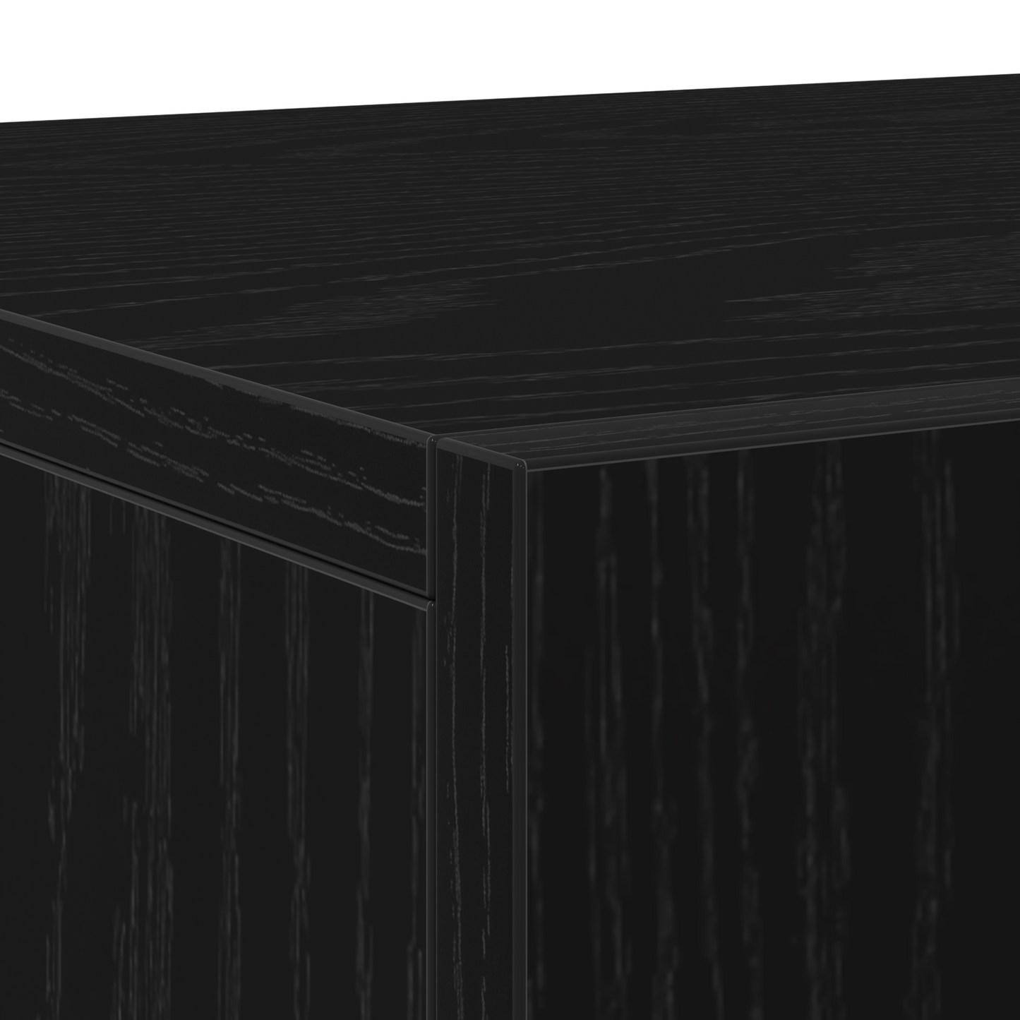 Sideboard Sort Eg 90 X 34 X 80 Cm Konstrueret Træ