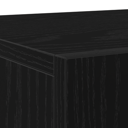 Sideboard Sort Eg 90 X 34 X 80 Cm Konstrueret Træ