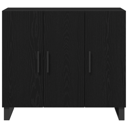 Sideboard Sort Eg 90 X 34 X 80 Cm Konstrueret Træ