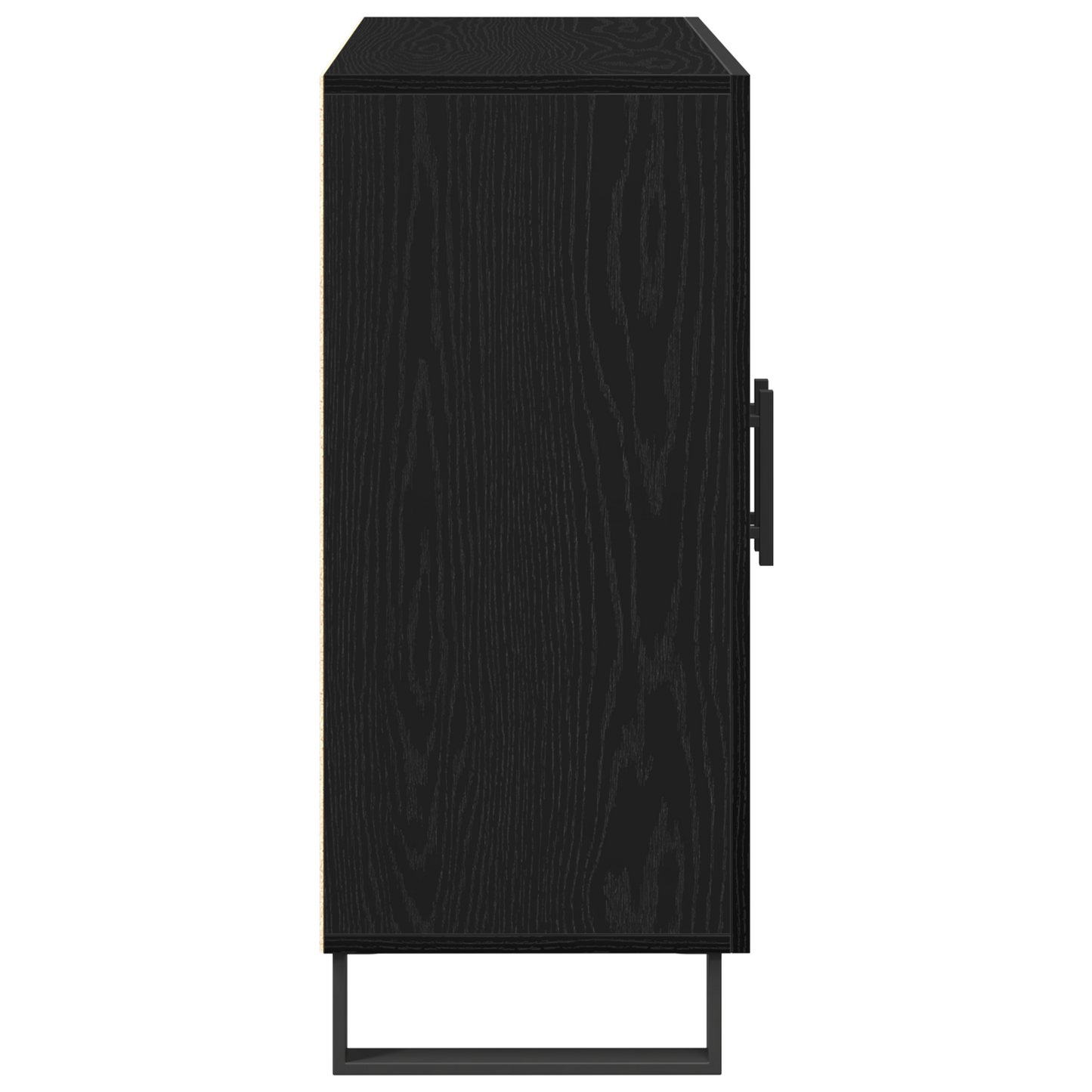 Sideboard Sort Eg 90 X 34 X 80 Cm Konstrueret Træ
