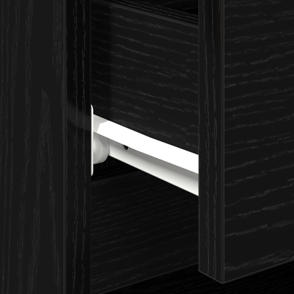 Sengebord Sort Eg 40X35X50 Cm Konstrueret Træ