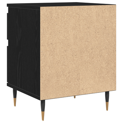 Sengebord Sort Eg 40X35X50 Cm Konstrueret Træ