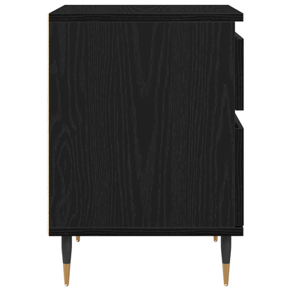 Sengebord Sort Eg 40X35X50 Cm Konstrueret Træ