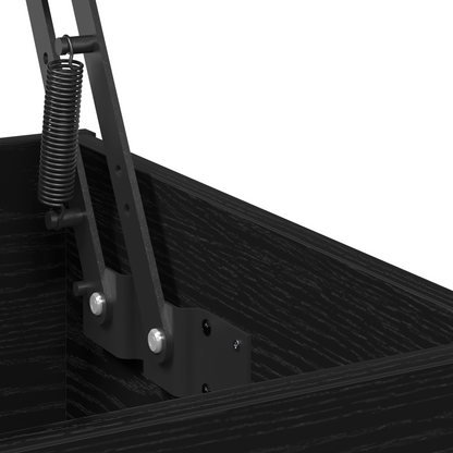 Kaffebord Lift Top Sort Eg 60X44,5X45 Cm Konstrueret Træ
